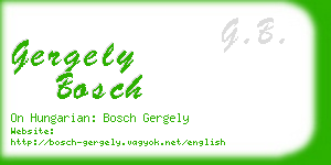 gergely bosch business card